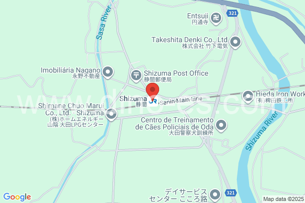 静間メンズエステの地図です。map of Shizuma station where spa and massage salons are located