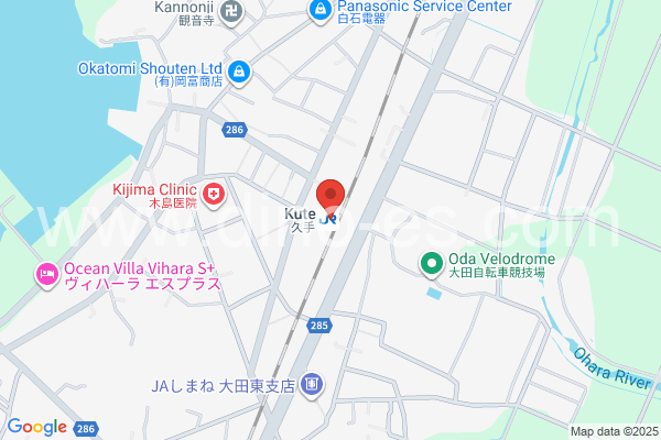 久手メンズエステの地図です。map of Kute station where spa and massage salons are located