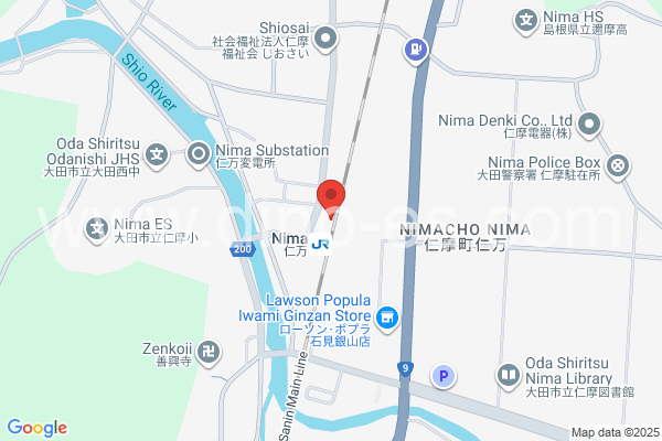 仁万メンズエステの地図です。map of Nima station where spa and massage salons are located