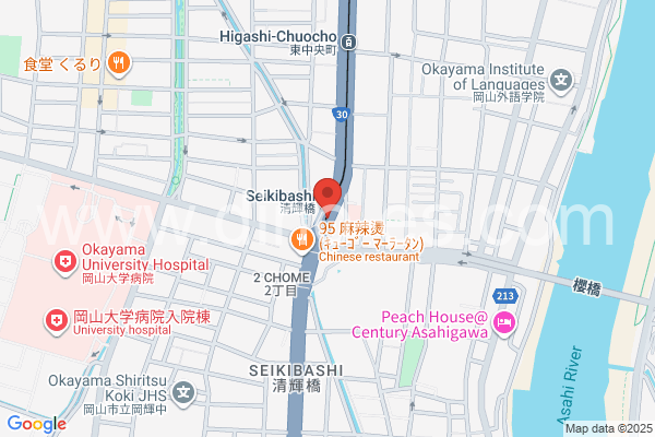 清輝橋メンズエステの地図です。map of Seikibashi station where spa and massage salons are located