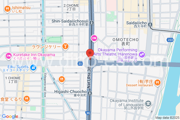 大雲寺前メンズエステの地図です。map of Daiunjimae station where spa and massage salons are located
