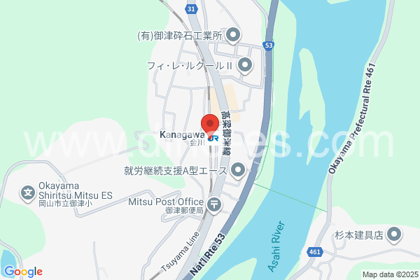 金川メンズエステの地図です。map of Kanagawa station where spa and massage salons are located