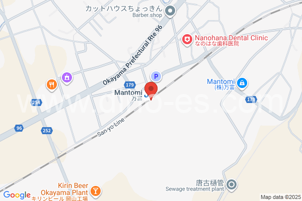 万富メンズエステの地図です。map of Mantomi station where spa and massage salons are located