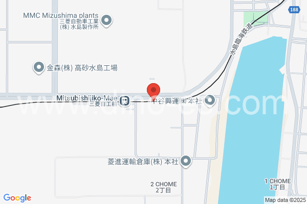 三菱自工前メンズエステの地図です。map of Mitsubishijikōmae station where spa and massage salons are located