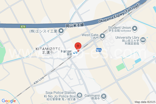服部メンズエステの地図です。map of Hattori station where spa and massage salons are located