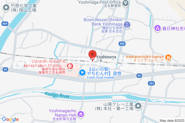 吉永メンズエステの地図です。map of Yoshinaga station where spa and massage salons are located