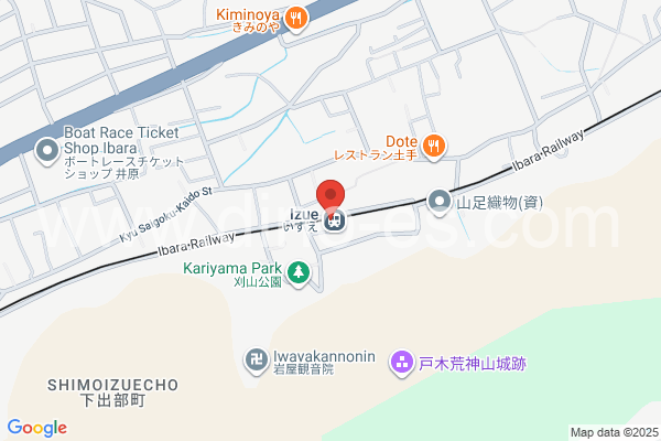 いずえメンズエステの地図です。map of Izue station where spa and massage salons are located
