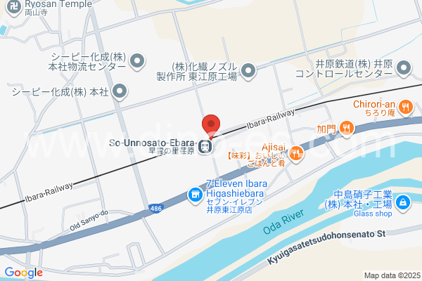早雲の里荏原メンズエステの地図です。map of Sōunnosato-Ebara station where spa and massage salons are located