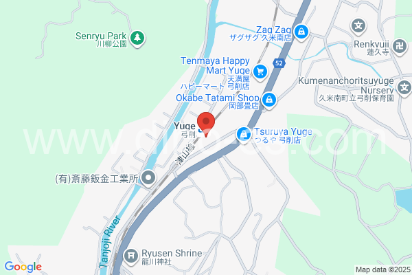 弓削メンズエステの地図です。map of Yuge station where spa and massage salons are located