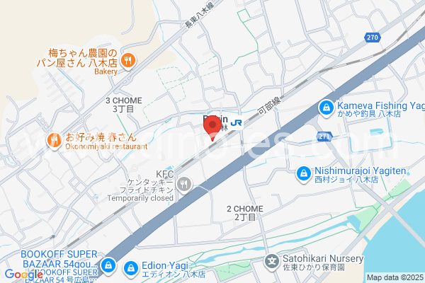 梅林(広島)メンズエステの地図です。map of Umebayashi station where spa and massage salons are located