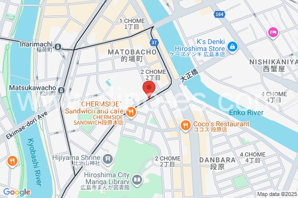 段原一丁目メンズエステの地図です。map of Dambara Icchōme station where spa and massage salons are located