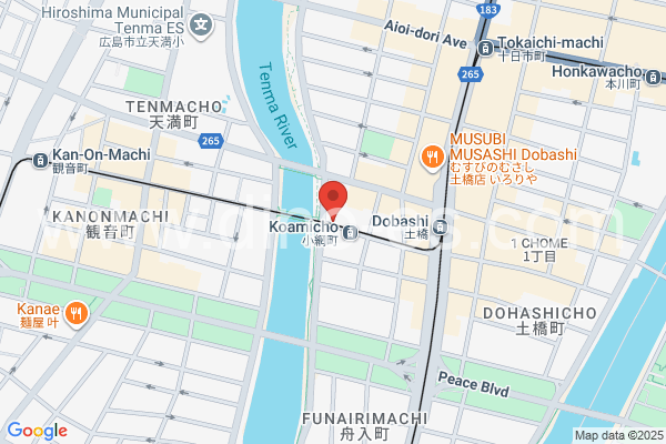 小網町メンズエステの地図です。map of Koami-cho station where spa and massage salons are located