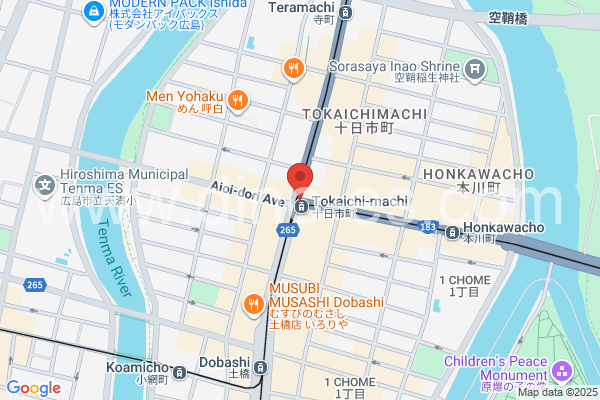 十日市町メンズエステの地図です。map of Tōkaichi-machi station where spa and massage salons are located