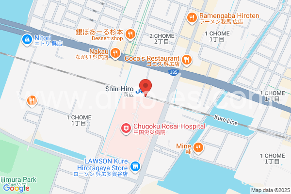 新広メンズエステの地図です。map of Shin-Hiro station where spa and massage salons are located