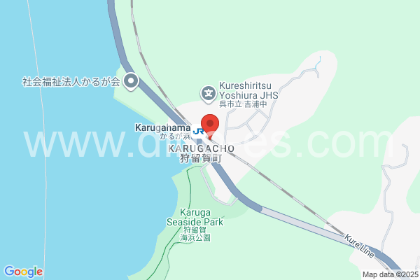 かるが浜メンズエステの地図です。map of Karugahama station where spa and massage salons are located