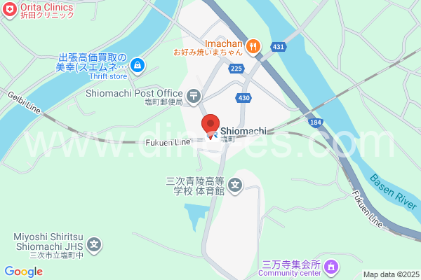 塩町メンズエステの地図です。map of Shiomachi station where spa and massage salons are located