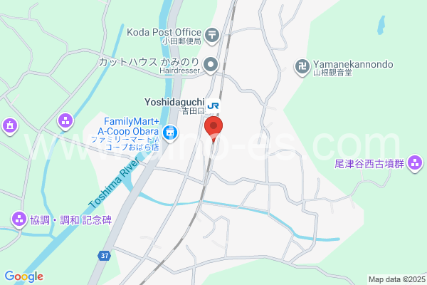 吉田口メンズエステの地図です。map of Yoshidaguchi station where spa and massage salons are located