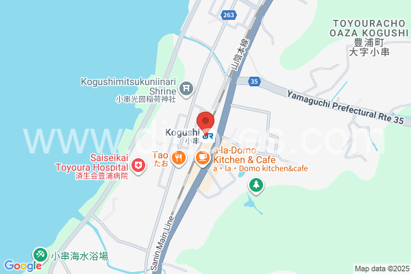 小串メンズエステの地図です。map of Kogushi station where spa and massage salons are located