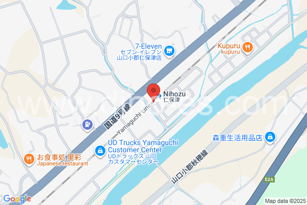 仁保津メンズエステの地図です。map of Nihozu station where spa and massage salons are located
