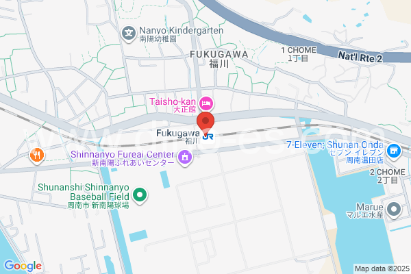 福川メンズエステの地図です。map of Fukugawa station where spa and massage salons are located