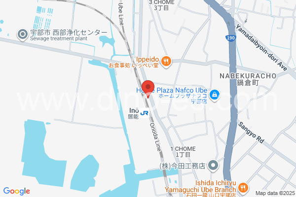 居能メンズエステの地図です。map of Inō station where spa and massage salons are located