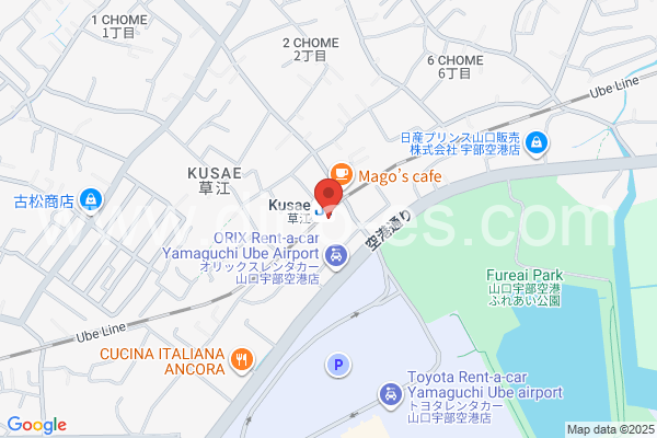 草江メンズエステの地図です。map of Kusae station where spa and massage salons are located