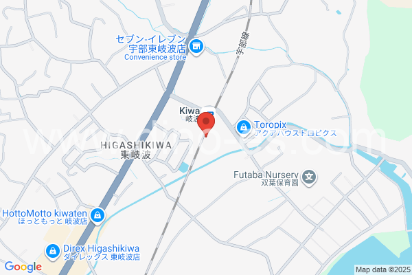 岐波メンズエステの地図です。map of Kiwa station where spa and massage salons are located