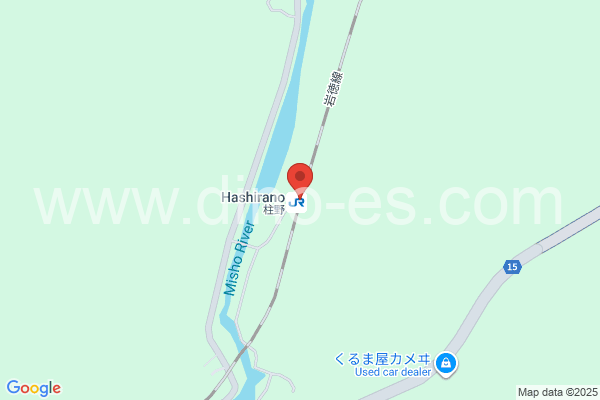柱野メンズエステの地図です。map of Hashirano station where spa and massage salons are located