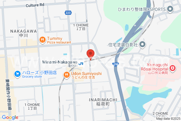 南中川メンズエステの地図です。map of Minami-Nakagawa station where spa and massage salons are located