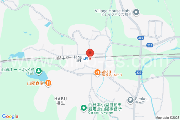 埴生メンズエステの地図です。map of Habu station where spa and massage salons are located