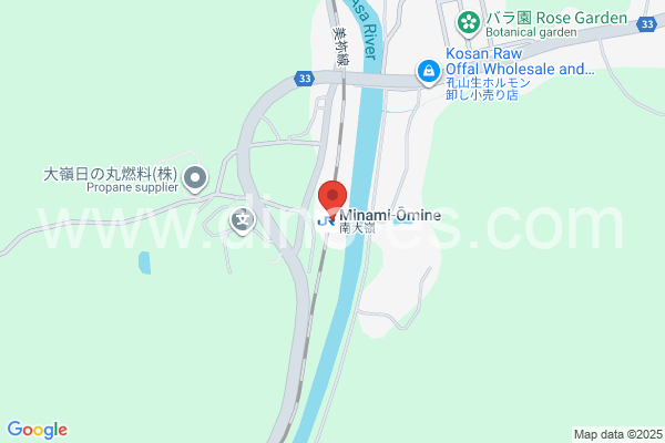 南大嶺メンズエステの地図です。map of Minami-Ōmine station where spa and massage salons are located