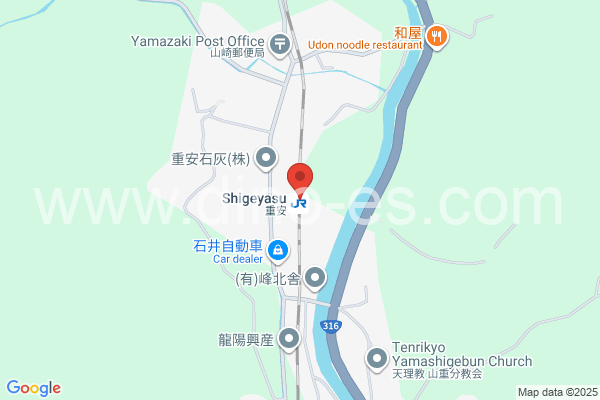 重安メンズエステの地図です。map of Shigeyasu station where spa and massage salons are located