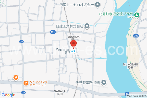 吉成メンズエステの地図です。map of Yoshinari station where spa and massage salons are located