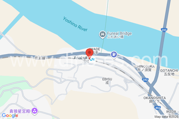 穴吹メンズエステの地図です。map of Anabuki station where spa and massage salons are located
