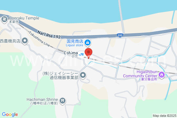 小島メンズエステの地図です。map of Oshima station where spa and massage salons are located