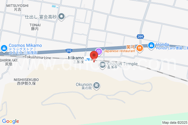 三加茂メンズエステの地図です。map of Mikamo station where spa and massage salons are located