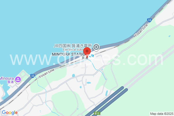 箕浦メンズエステの地図です。map of Minoura station where spa and massage salons are located