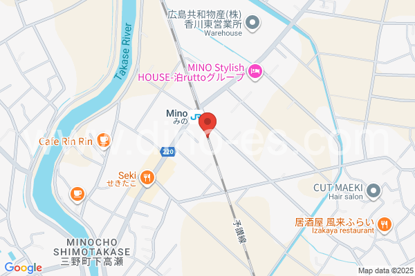 みのメンズエステの地図です。map of Mino station where spa and massage salons are located