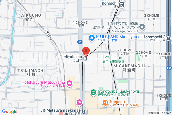 宮田町メンズエステの地図です。map of Miyatachō station where spa and massage salons are located