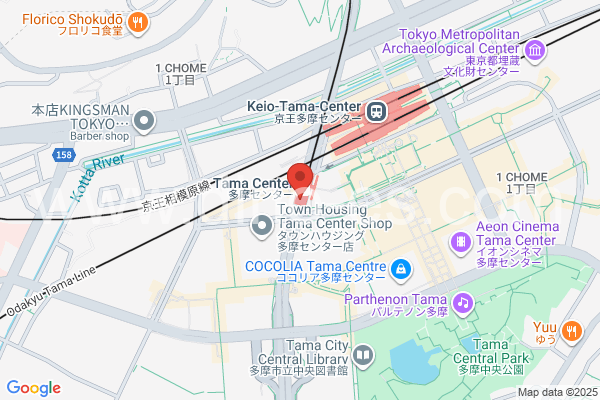 多摩センターメンズエステの地図です。map of Tama Center station where spa and massage salons are located