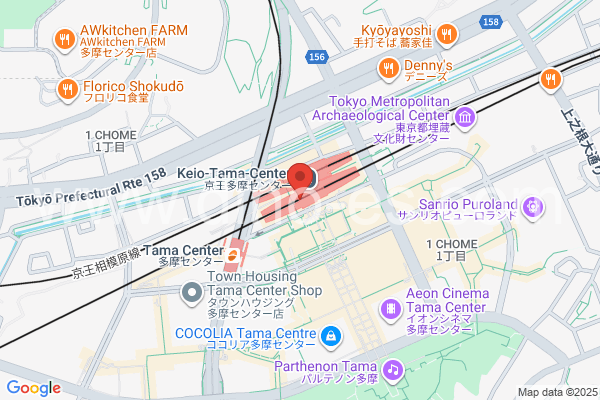 小田急多摩センターメンズエステの地図です。map of Odakyū Tama Center station where spa and massage salons are located