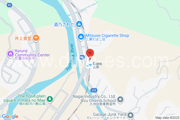 五郎メンズエステの地図です。map of Gorō station where spa and massage salons are located