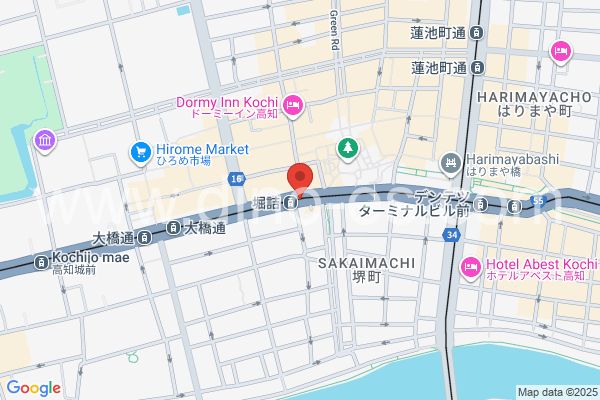 堀詰メンズエステの地図です。map of Horizume station where spa and massage salons are located