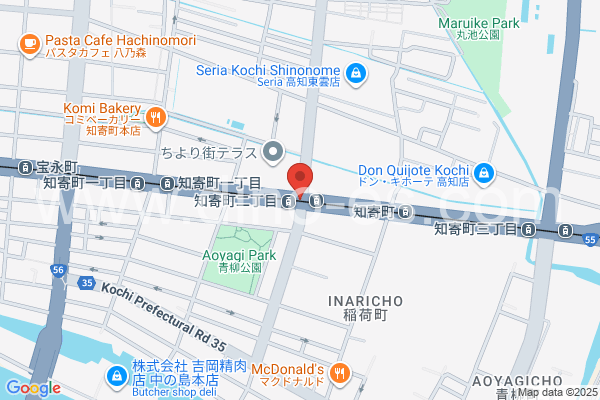 知寄町二丁目メンズエステの地図です。map of Chiyorichō Ni-chōme station where spa and massage salons are located
