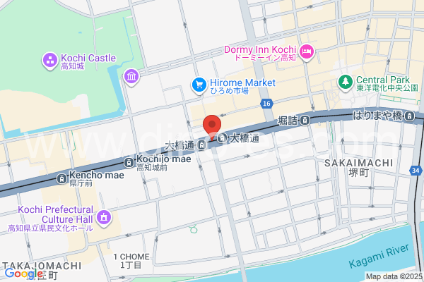 大橋通メンズエステの地図です。map of Ōhashi-dōri station where spa and massage salons are located