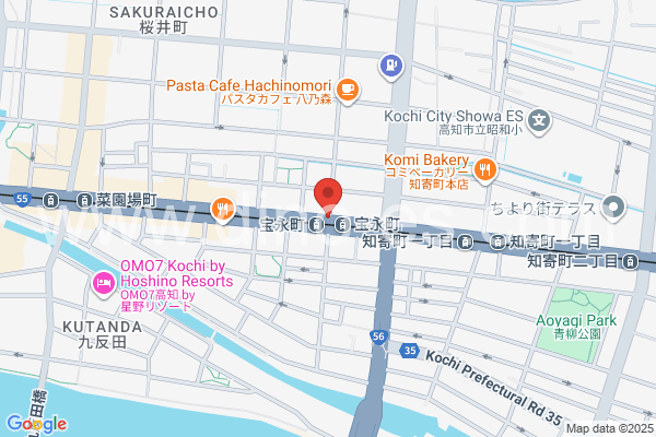 宝永町メンズエステの地図です。map of Hōeichō station where spa and massage salons are located