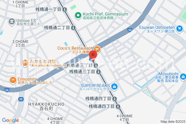 桟橋通三丁目メンズエステの地図です。map of Sanbashi-dōri San-chōme station where spa and massage salons are located