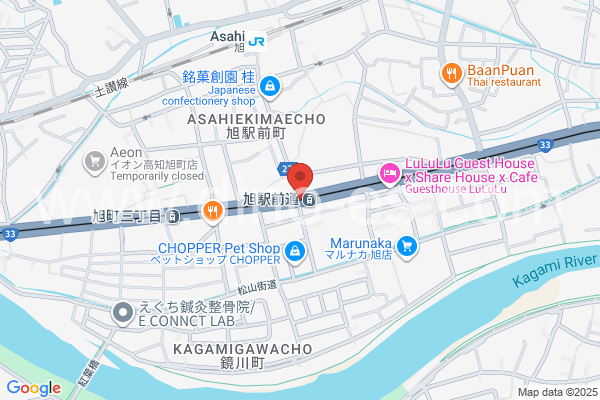 旭駅前通メンズエステの地図です。map of Asahi Ekimae-dōri station where spa and massage salons are located