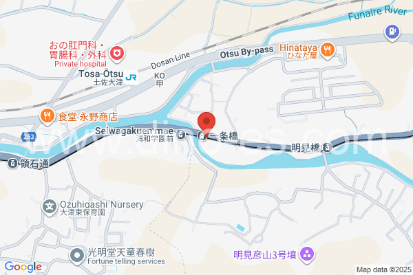 一条橋メンズエステの地図です。map of Ichijōbashi station where spa and massage salons are located