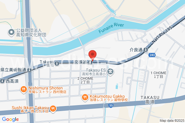文珠通メンズエステの地図です。map of Monju-dōri station where spa and massage salons are located